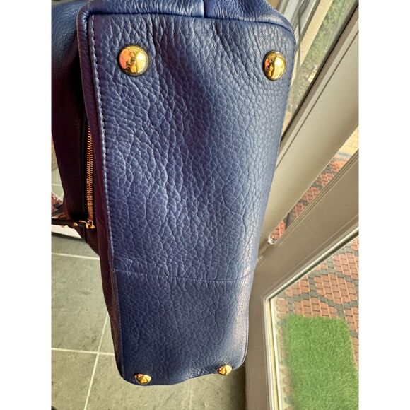 NWOT Isaac Mizrahi Bridgehampton Blu Pebbl Leather Hobo Bag Approx 22" 15"x13.5" - Picture 11 of 14